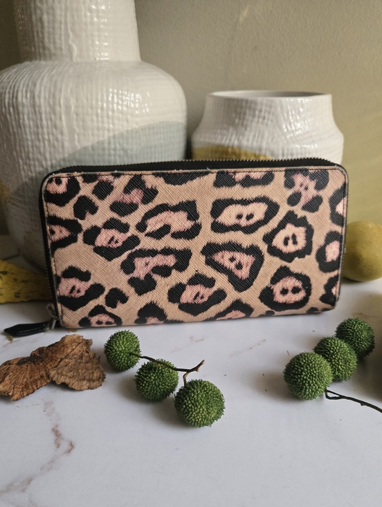 Givenchy Handbags - GUC Givenchy Leopard Print Long Continental Leather Zip-Around Wallet
